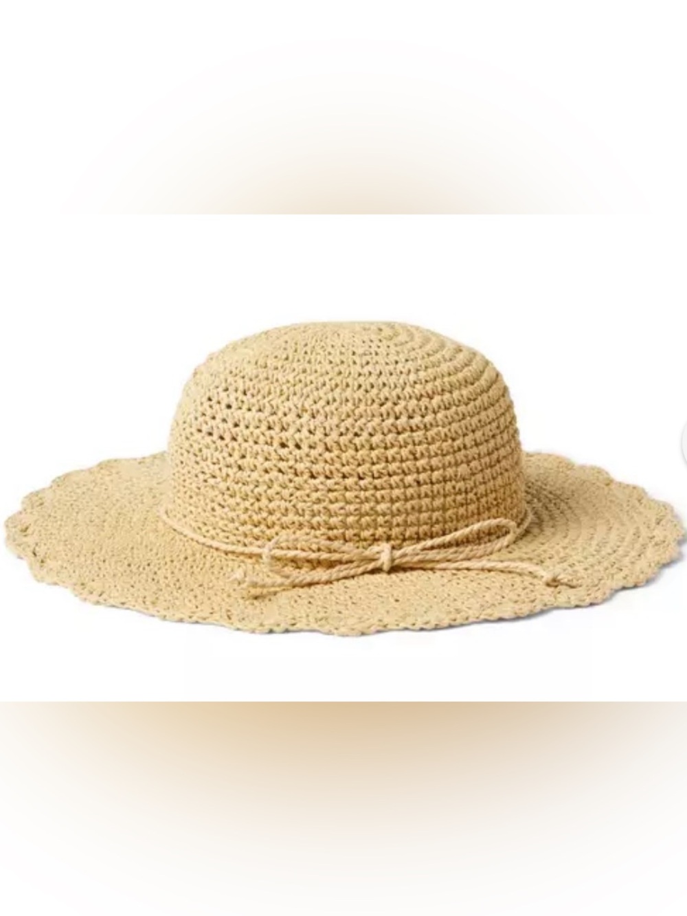 Janie & Jack Scalloped Straw Sun Hat